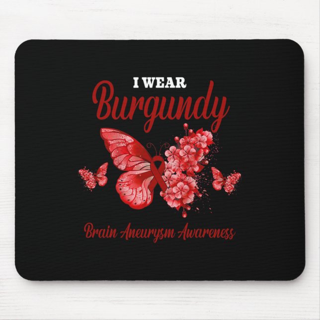 Mousepad Sensibilização do Cérebro Eu Visto Borboleta Borgo (Frente)