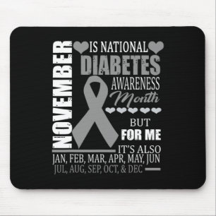 Mousepad Sensibilização do tipo diabetes Novembro Depreciaç