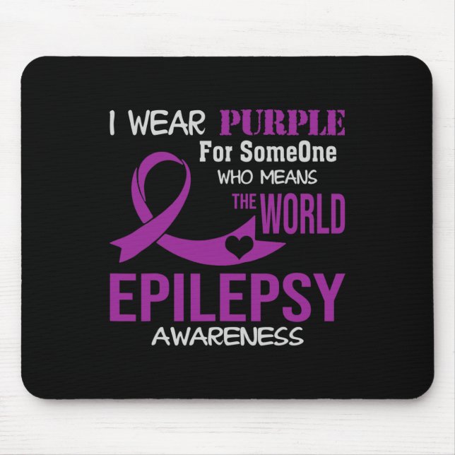 Mousepad Sensibilização Epilepsia Eu Visto Roxo Para Meu Al (Frente)