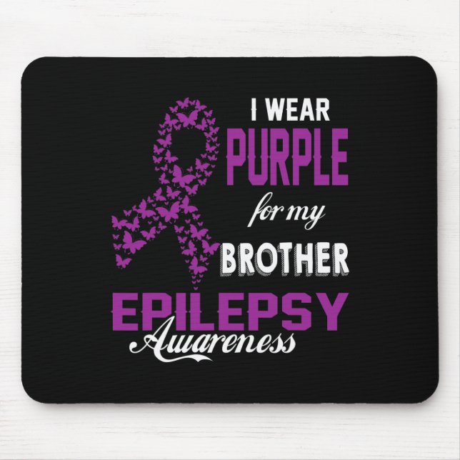 Mousepad Sensibilização Epilepsia Eu Visto Roxo Para Meu Ir (Frente)