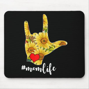 Mousepad Sensibilização Língua de Sinais de Asl Girassol Eu