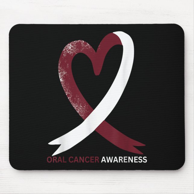 Mousepad Sensibilização Oral para o Cancer Mês 2024 Pescoço (Frente)