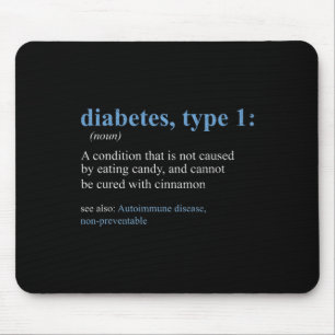 Mousepad Sensibilização para a definição de diabetes T1D no