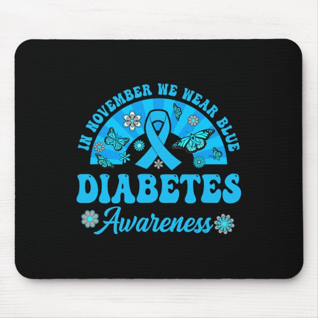 Mousepad Sensibilização para a diabetes em novembro Vestimo (Frente)