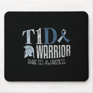 Mousepad Sensibilização para a diabetes Mês T1d Guerreiro 1
