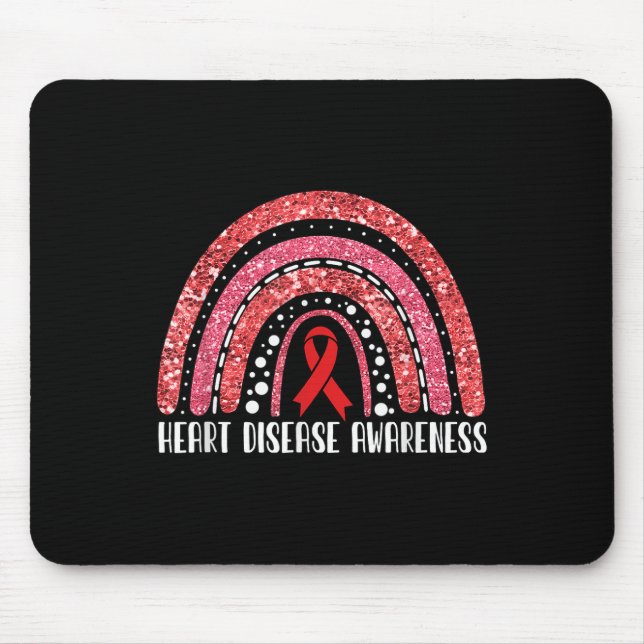 Mousepad Sensibilização para a Doença Cardíaca do Arco-Íris (Frente)