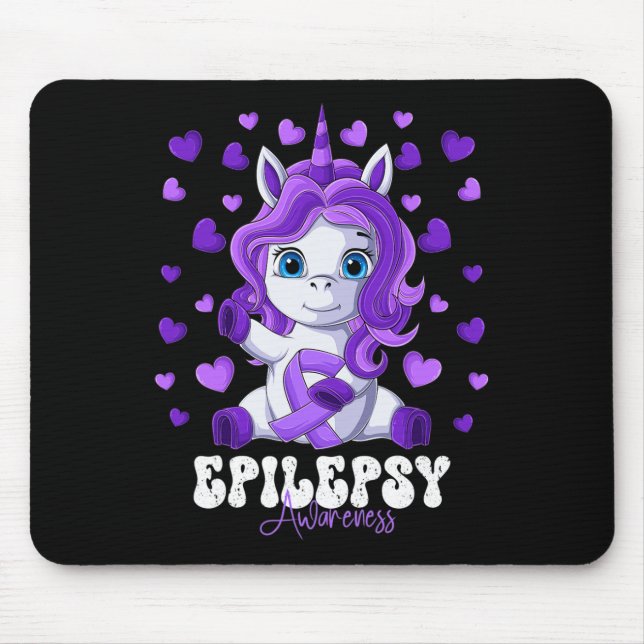Mousepad Sensibilização para a Epilepsia Mês Fita Roxa Unic (Frente)