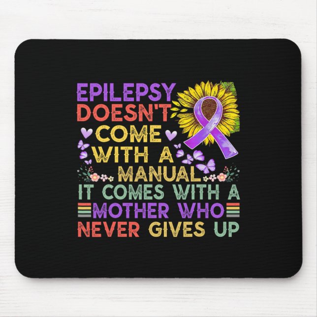 Mousepad Sensibilização para a epilepsia vinta roxa guerrei (Frente)