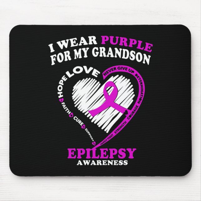 Mousepad Sensibilização para a Epilepsia - Visto Roxo para  (Frente)