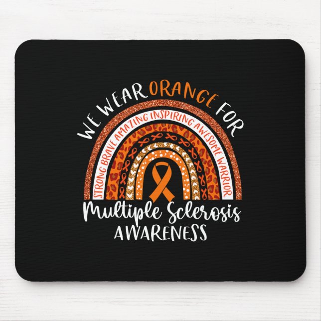 Mousepad Sensibilização para a esclerose Vestimos a laranja (Frente)