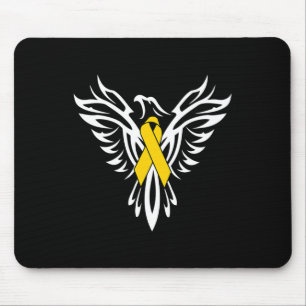 Mousepad Sensibilização para a infância do Cancer Dourada F