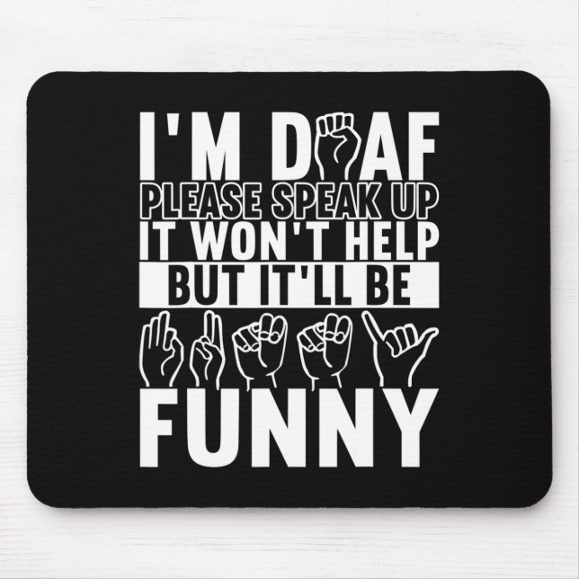 Mousepad Sensibilização para a linguagem gestual 10 (Frente)