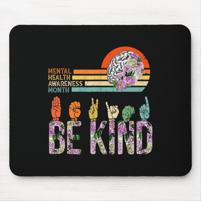 Mousepad Sensibilização Para A Saúde Mental ASL Ser Terapêu (Frente)