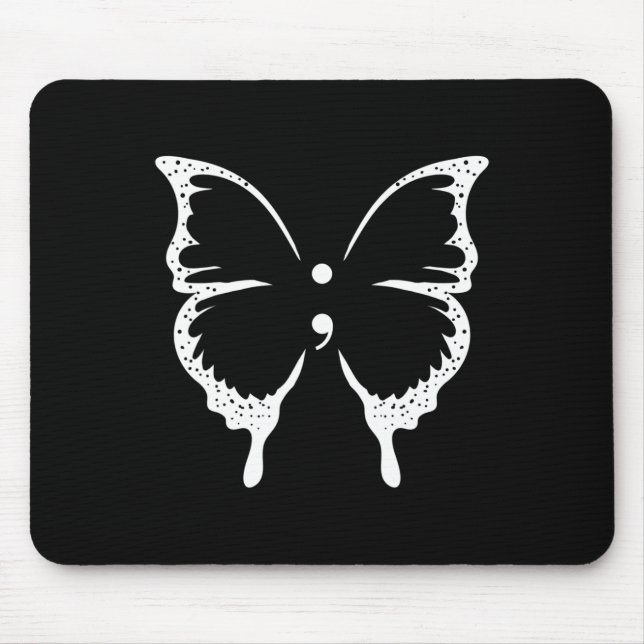 Mousepad Sensibilização para a Saúde Mental do Semicolon (Frente)