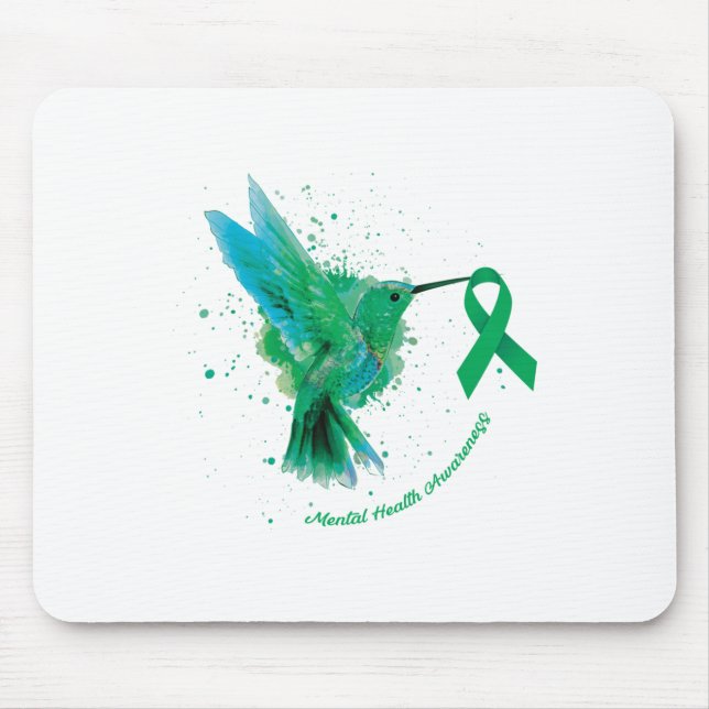 Mousepad Sensibilização para a saúde mental Presente de Hum (Frente)