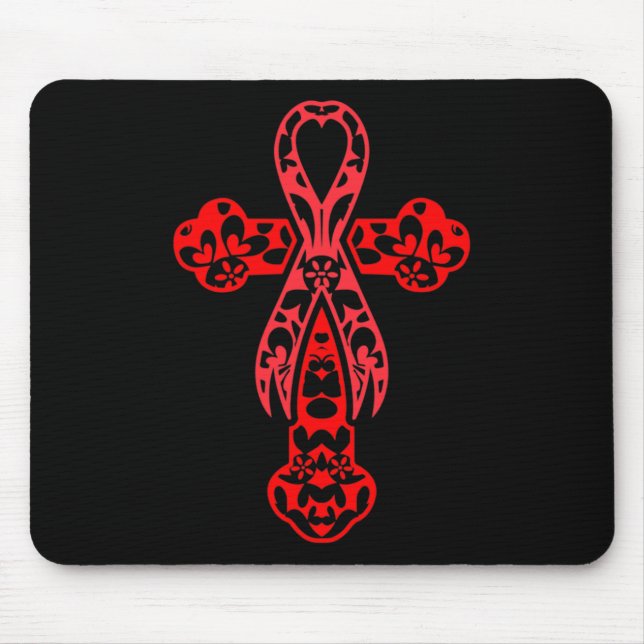 Mousepad Sensibilização para o Cancer através de Deus Fé da (Frente)