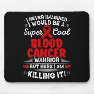 Mousepad Sensibilização para o Cancer de sangue do guerreir