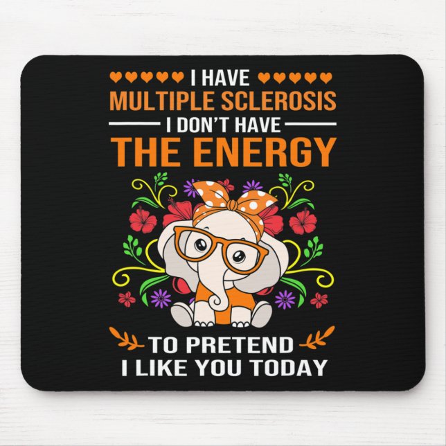 Mousepad Sensibilização para o elefante com esclerose múlti (Frente)