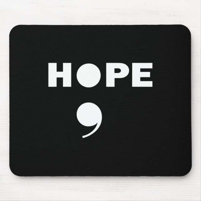 Mousepad Sensibilização Para O Suicídio De Semicolon Para U (Frente)