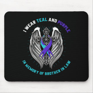 Mousepad Sensibilização Para O Suicídio Em Teal E Roxo Irmã