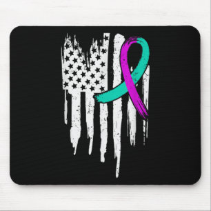 Mousepad Sensibilização para o suicídio Usa Bandeira Americ