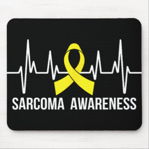 Mousepad Sensibilização Sarcoma - Pulso de Fita Amarelo
