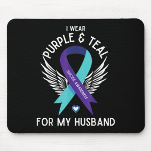 Mousepad Sensibilização Suicida Eu Visto Teal E Purple Para