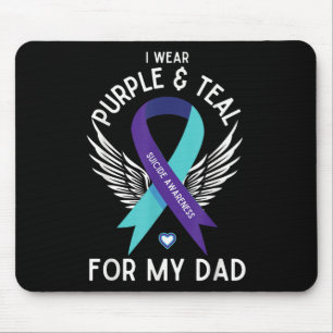Mousepad Sensibilização Suicida Eu Visto Teal E Purple Para
