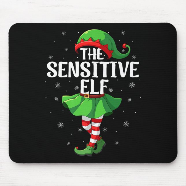 Mousepad Sensitive Elf Christmas Girls Women Elf Squad Xmas (Frente)