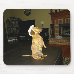 Mousepad Sentado Bonito ou assistindo TV Dachshund