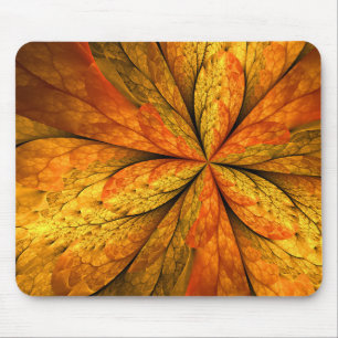 Mousepad Sentimento de Outono, Flor Abstrata Fractal Modern