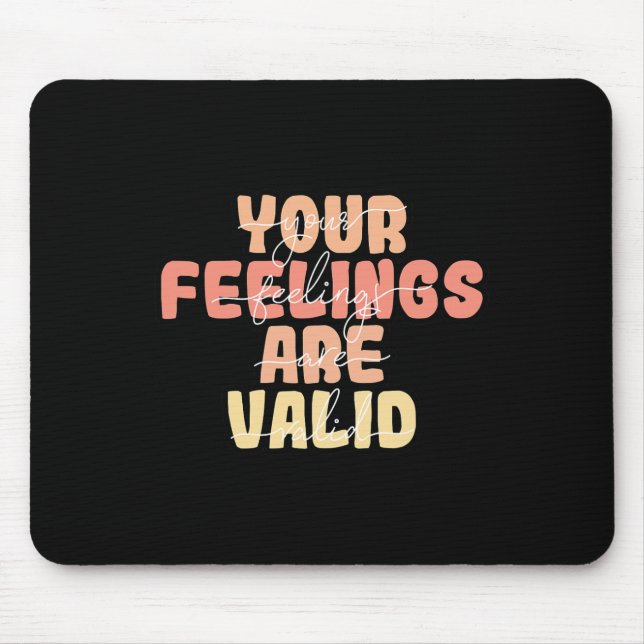 Mousepad Sentimentos São Consciência Mental Válida (Frente)