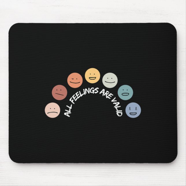 Mousepad Sentimentos Válidos De Sensibilização Para A Saúde (Frente)