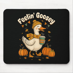 Mousepad Sentindo-se Ganso Outonal Café com especiarias de