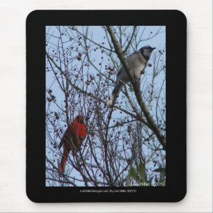 Mousepad Sentinelas Jay azul e cardeal por Lee Hiller
