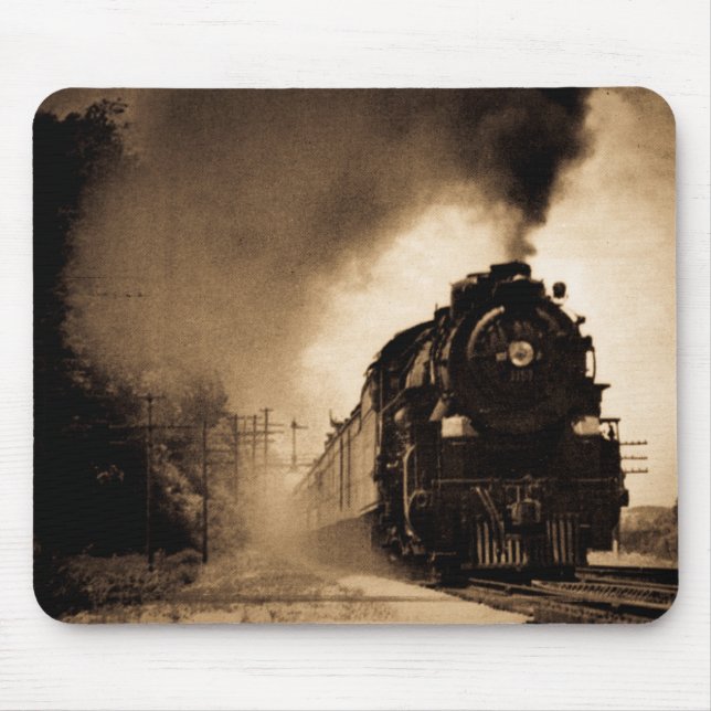 Mousepad Sepia pacífico do passageiro do vapor de Missouri (Frente)