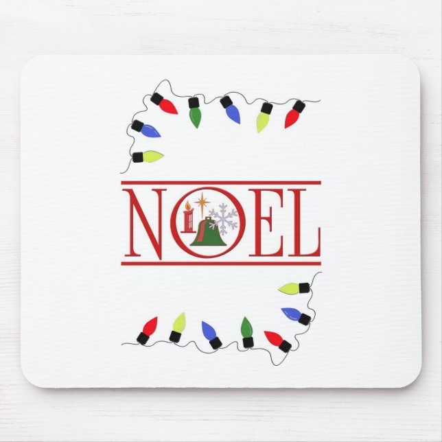 Mousepad sequência de luzes NOEL retrô (Frente)