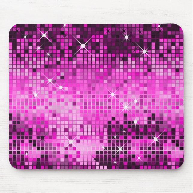 Mousepad Sequências Cor-de-Rosa Metálicas Parecem Espelhos  (Frente)