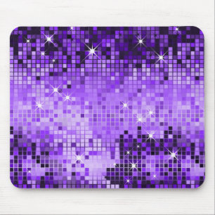 Mousepad Sequências Roxas Metálicas Parecem Espelhos Disco 