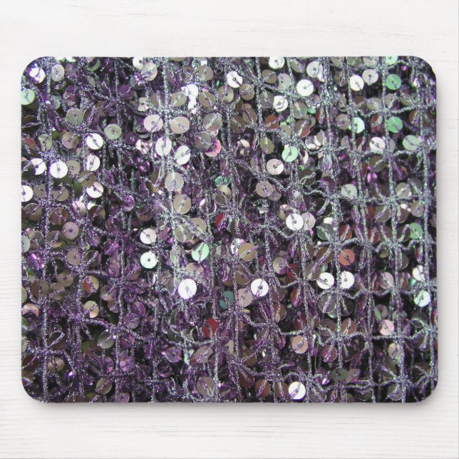 Mousepad Sequins & miçanga roxos (Frente)