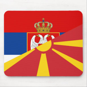 Mousepad serbia macedonia bandeira país meio símbolo