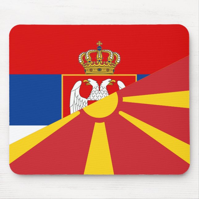 Mousepad serbia macedonia bandeira país meio símbolo (Frente)