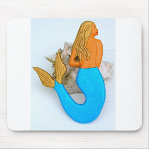 Mousepad sereia de cauda azul