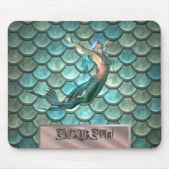 Mousepad Sereia Em Escamas De Cauda De Sereia (Frente)