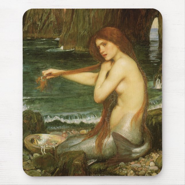 Mousepad Sereia por John William Waterhouse (Frente)