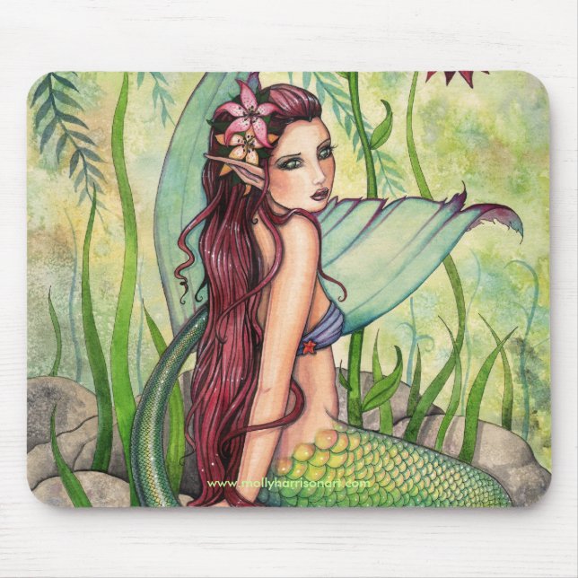 Mousepad Sereia por Molly Harrison (Frente)