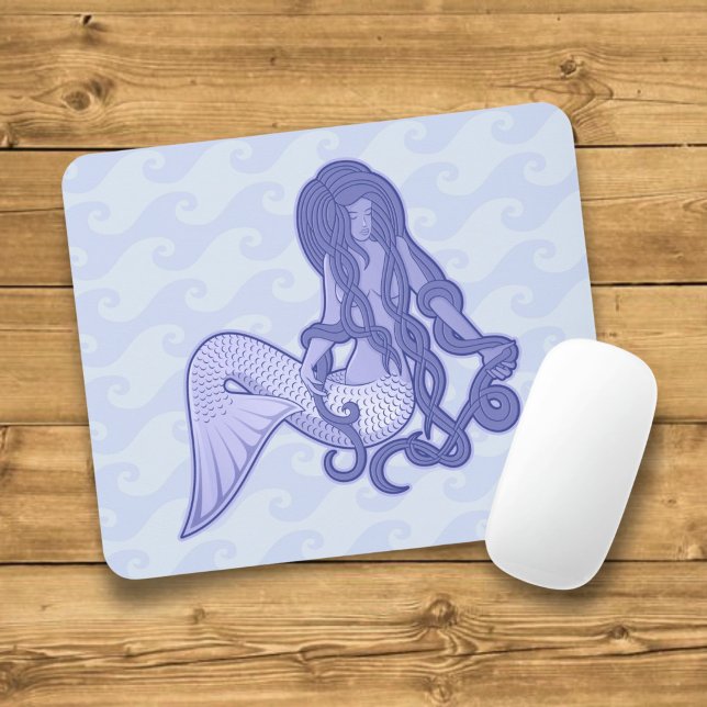 Mousepad Sereia Sentada Azul (Criador carregado)