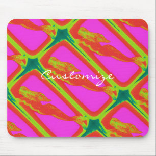 Mousepad sereias vermelhas nadadoras