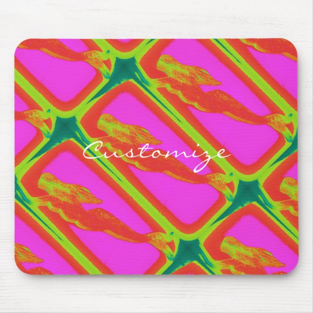 Mousepad sereias vermelhas nadadoras (Frente)