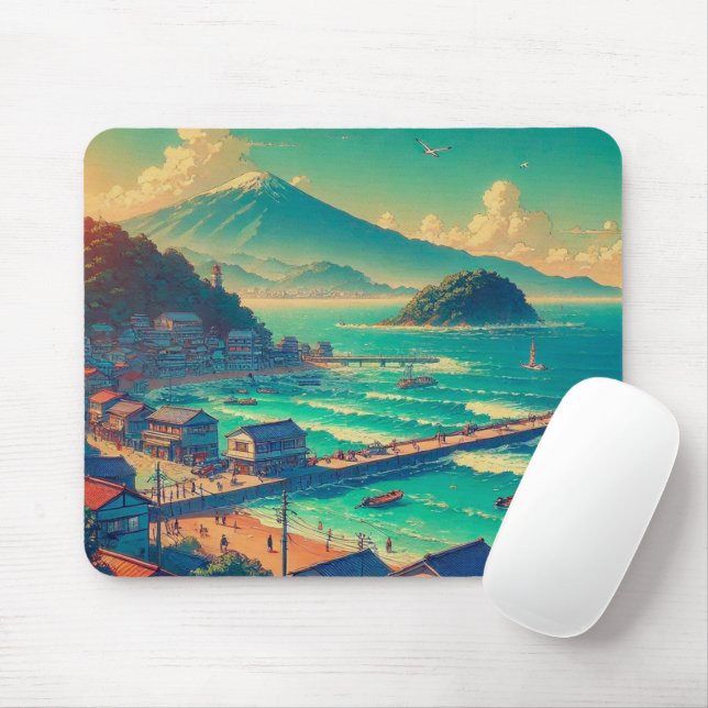 Mousepad Serenas Margens do Fuji (Com mouse)